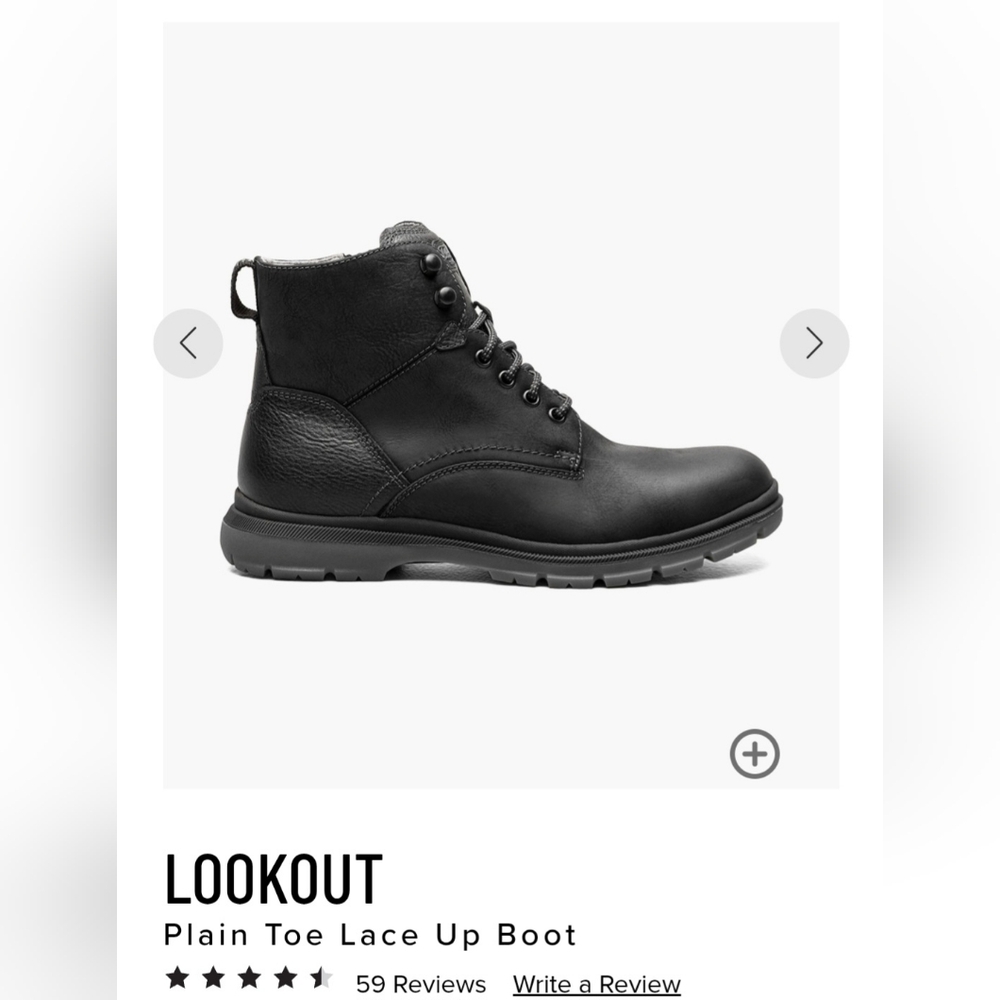 Black Lace-Up Boot